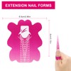 AHIER Nail Forms, 100PCS Acrylic Nail Forms, Butterfly Nail Extension
