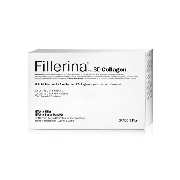 LABO FILLERINA 3D COLLAGEN 3 Filler Gel+Velo Nutrier Grado3 Plus