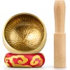 Tibetan Singing Bowl Set - Meditation Sound Bowl Cushion with
