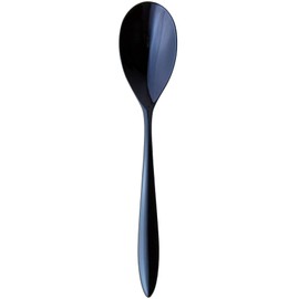 Nagao IKI Dinner Spoon, Indigo Ink White, 7.5 inches (19 cm), 18-8 Stainless Steel, Made in Japan, Bag Holder Only