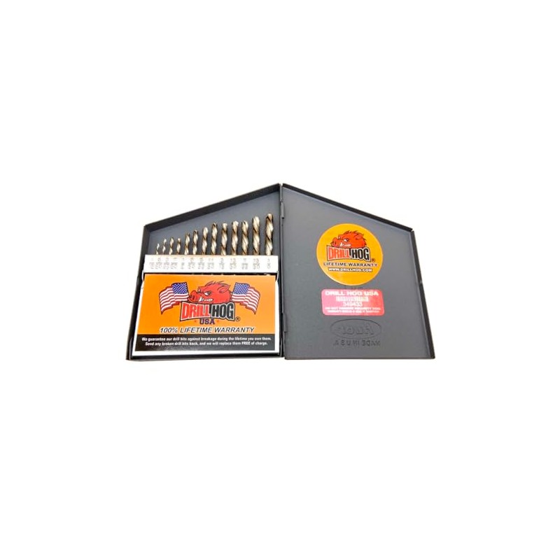 Drill Hog 13 Pc Niobium Left Hand Drill Bit Set