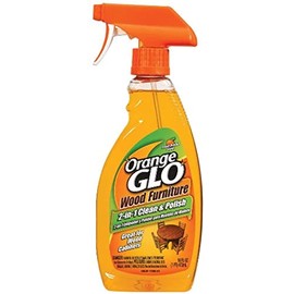Orange Glo Wood Furniture 2-in-1 Clean and Polish Spray, 16 Ounce (Pack of 2)