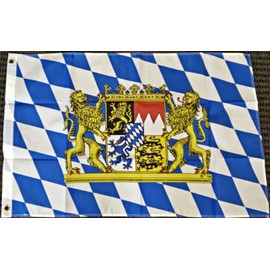 Ruffin Flag Company 3x5 Bavaria Germany with Lions Bavarian German Oktoberfest Octoberfest Flag New