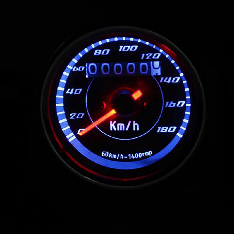 Tiardey Universal MPH Speedometer Odometer 0-180 MPH for Car Motorcycle
