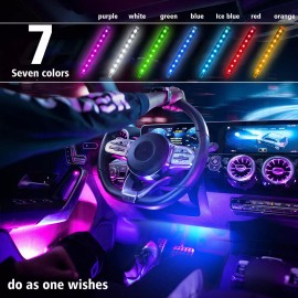 CHUSYYRAY RGB LED Light Bar Interior Car Lamp Under Dash Foot Well Seats Inside Lighting