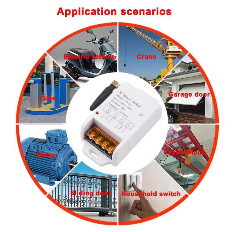 1000m Long Distance Transmitter Wireless Remote Control Switch DC12V-48V 30A