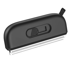 ORIA Pet Hair Removal Comb, Pet Grooming Tool, 2 in 1 Pet Grooming Brush for Dogs and Cats, Black