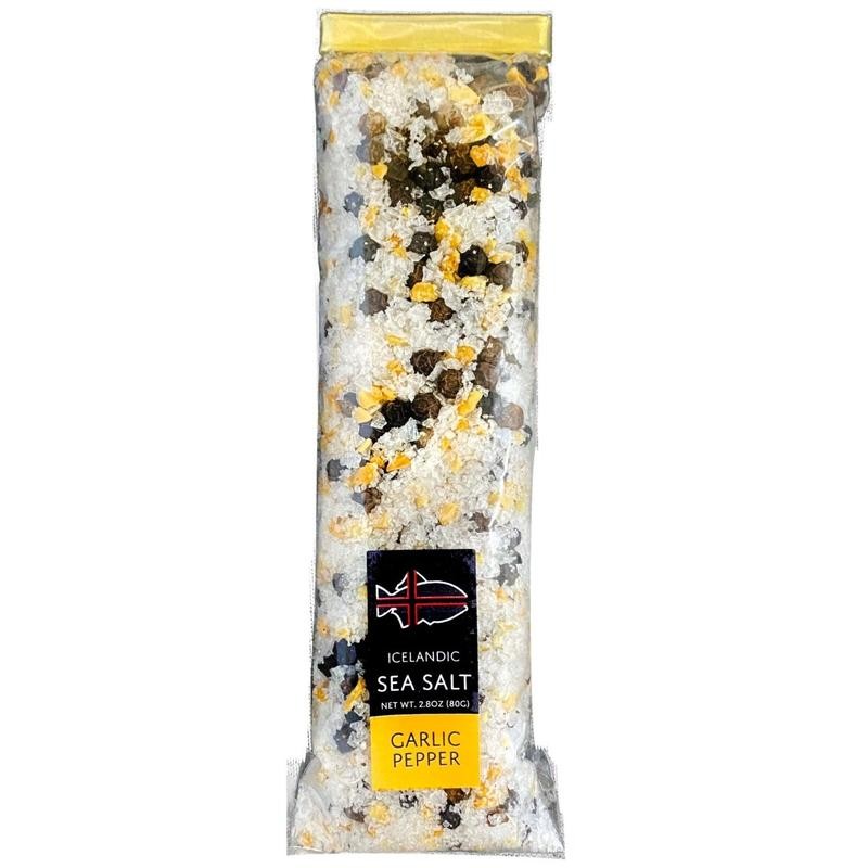 Garlic Pepper - Icelandic Sea Salt - Type: 40gr Grinder