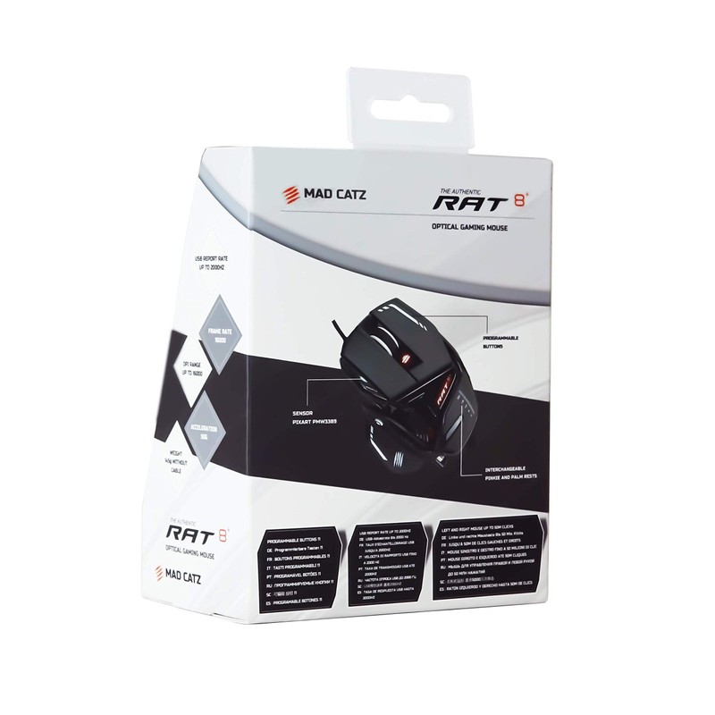MAD CATZ R.A.T. 8+ Gaming Mouse (USB/Black/16000dpi/11 Buttons) - MR05DCINBL000-0