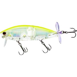 Yo-Zuri R1475-PCLS: 3Db Wake Prop (F) 85Mm 3-3/8", Prism Chartreuse Silver