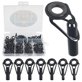 Fishing Rod Guides Ceramic Rod Tips Repair Kit Saltwater Line Rings Construction/Manufacture Fishing Rod Spinning Rod Bait Casting Guides Replacement Suit