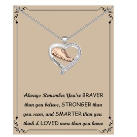 BNQL Running Charm Necklace for Women Girls - Runner Jewelry, Marathon Gift for Running Lovers (Run Shoe Necklace)