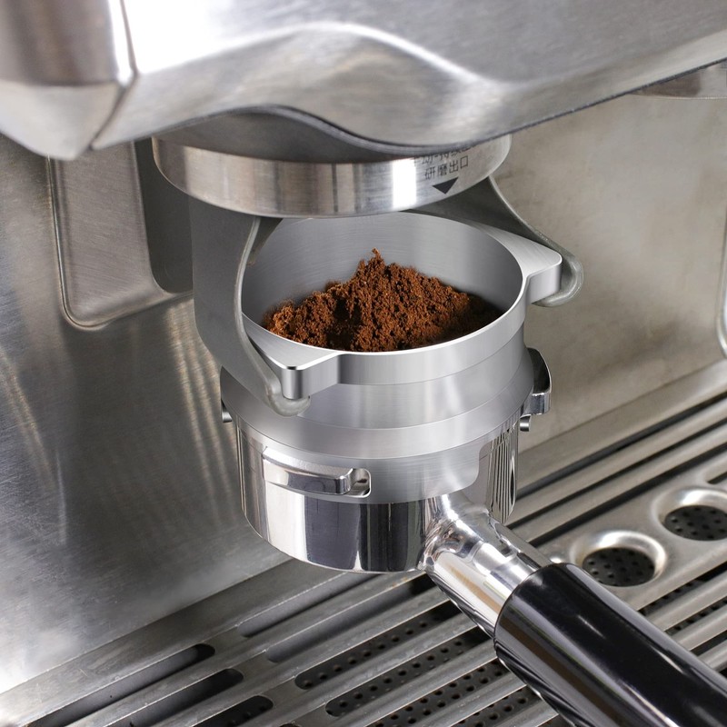 FIRJOY 54mm Espresso Dosing Funnel for Breville Barista Portafilters (Stainless