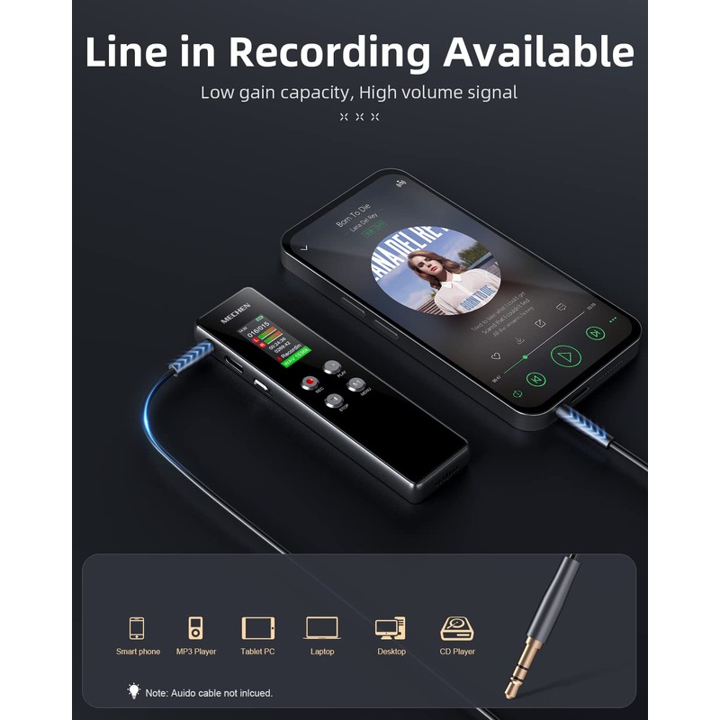 64GB Digital Voice Recorder - MECHEN Voice Activated Recorder with