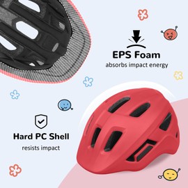 Toddler/Kids Bike Helmet, Adjustable and Multi-Sport, from Infant to Schoolchild, 2 Sizes (Red)