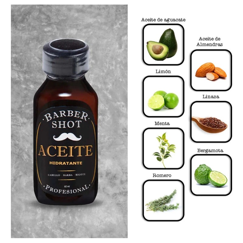 Aceite De Bergamota Hidratante Para Cabello Barba Y Bigote