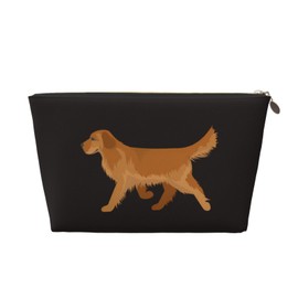 Cute Golden Retriever Travel Toiletry Bag for Women and Men, Water-Resistant Purse Zipper Makeup Cosmetic Pouch Bag Travel Organizer Wash Bag for Accessories,Toiletries