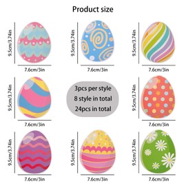 Tabanzhe 30PCS Easter Decoration Hangers - Colorful Hanging Paper Egg Bunny Charms for Festive DIY Decoration - DIY Bunny Party Decoration Egg Small Hangers for Boys and Girls