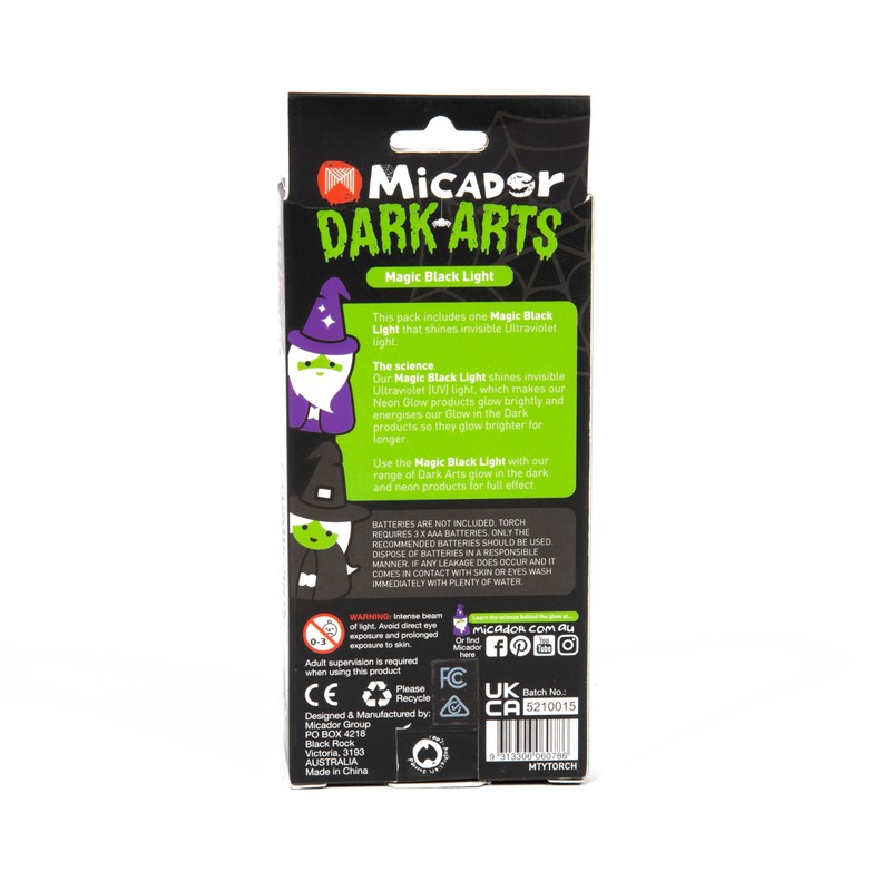 Micador Dark Arts, Magic Black Light - UV + Blacklight
