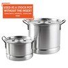 IMUSA Aluminum Steamer Dual Piece Set, 32 Qt and 10