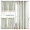 jinchan Linen Valance Curtain Striped Small Window Curtain Double Layer