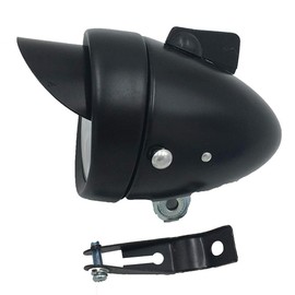 YOEDAF Luces LED delanteras para bicicleta, faro LED para bicicleta, luz retro antiniebla, luz duradera, cabeza delantera, lámpara LED para bicicleta, luz nocturna de conducción AAA (negro)