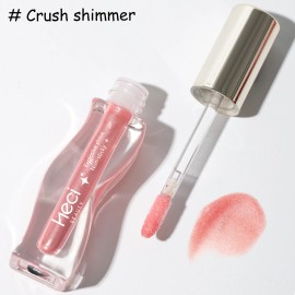 HECI S-Curve Moisturizing Lip Gloss Vegan Cruelty Free Lip Oil High Pigment Hydration Long Lasting for All-Day Glam Lip CareColor: # Crush shimmer