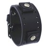 REV BOSS Series Lug Width Wide Black Leather Strap Cuff