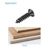 uxcell M3.5 x 12mm Wood Screws Phillips Flat Head Carbon