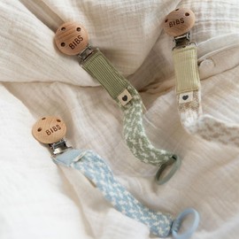 Bibs Dummy Clip, Petrol/Baby Blue