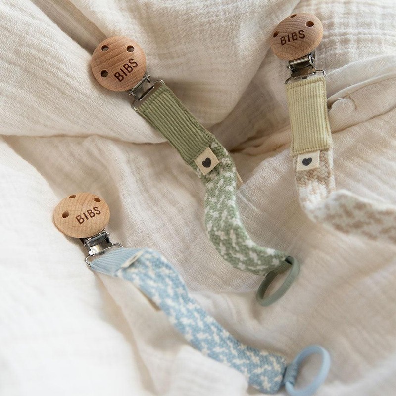 Bibs Dummy Clip, Petrol/Baby Blue