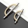 Amerdeco 6 Pack Brushed Satin Nickel and Gold Cabinet Pulls