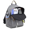 FUEL Virgo Classic Style Chambray Backpack With Exterior Organizer Pockets,