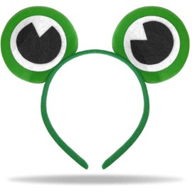 Frog Headband | Headband with Frog Eyes | Hair Accessories for the Perfect Frog Costume - Crazy Frog | for Women, Girls & Men for Carnival (Frog Headband)
