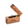 Wislist Wooden Engagement Ring Box Small Slim Flat Ring Case