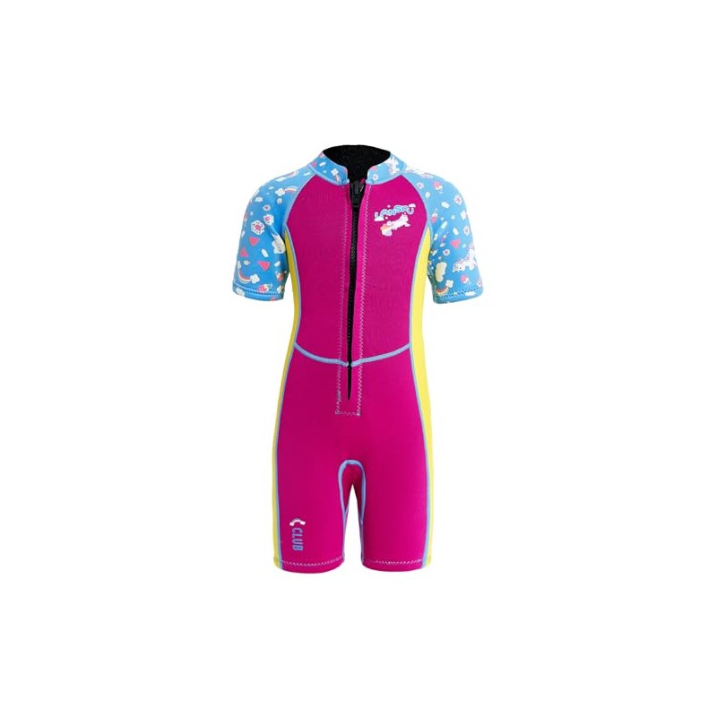 Lansru Kids Wetsuit - 2.5mm Short Wetsuit, Upgraded SCR Neoprene,