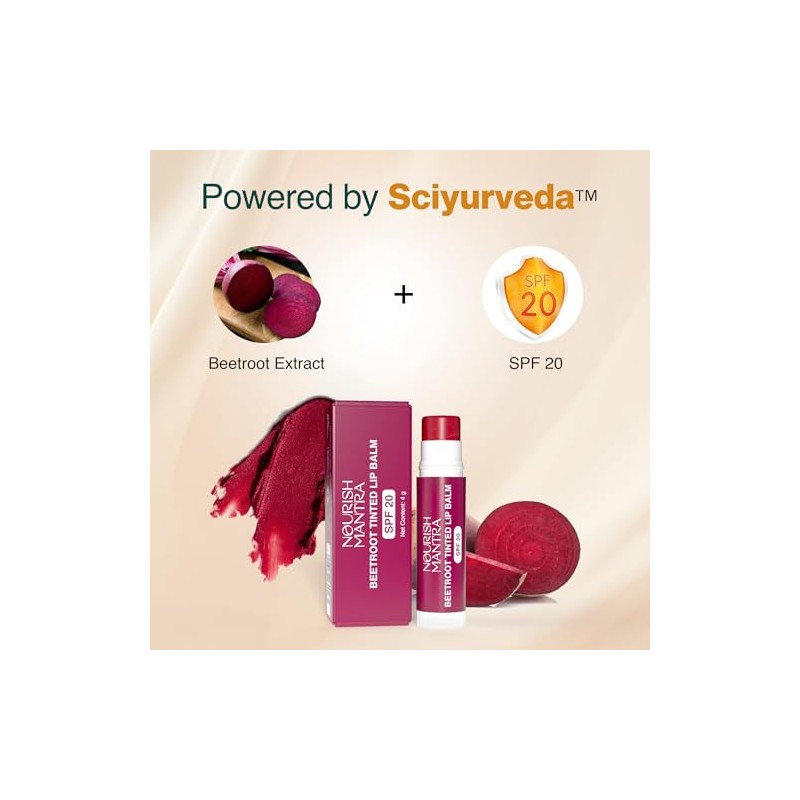 NOURISH MANTRA Bálsamo Labial Con Color De Remolacha Y Fps