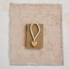 Creative Co-Op Wood Bead Garland with Heart, Natural and Gold