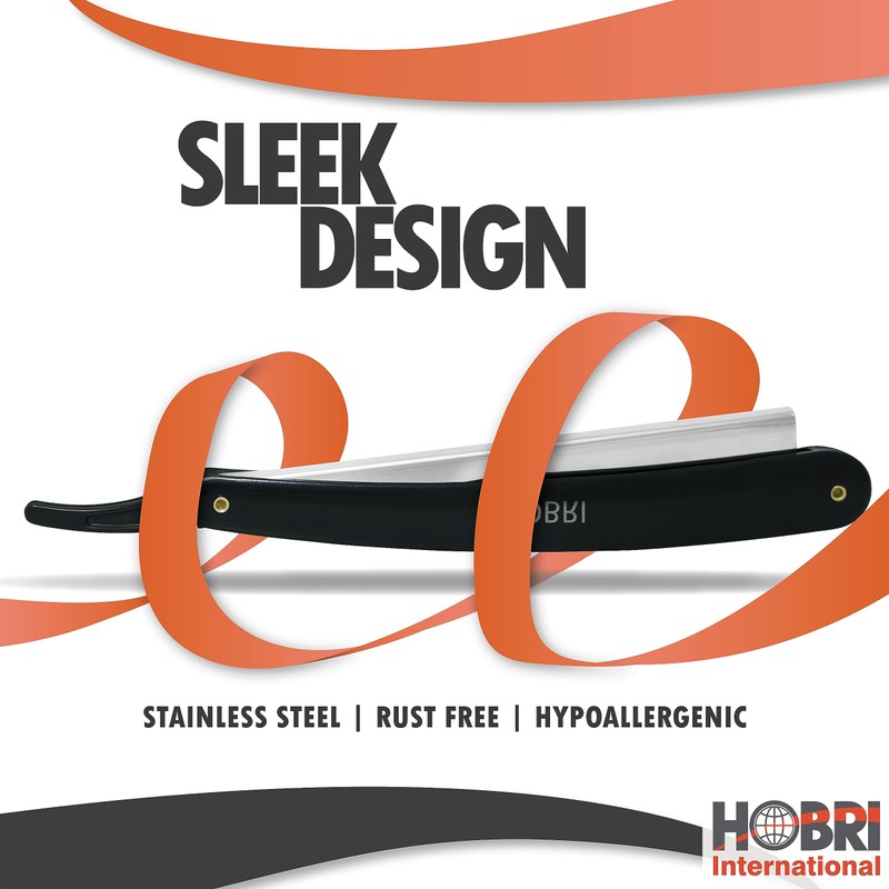 Professional Barber Straight Edge Razor with 10 Blades Men's Manual