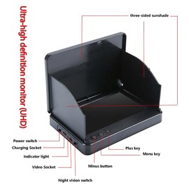 YEKUYEKU Underwater Fishing Camera, Portable IR Fish Finder Camera, HD 1080P, IP68 Waterproof Ice Fishing Camera 220° Ultra Wide Angle Lens with Carrying Case for Lake Boat Sea Ice Fishing(20m)