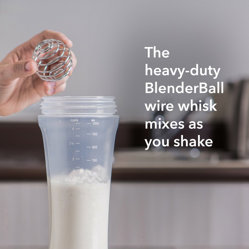 Whiskware Pancake Batter Dispenser and Mixer with BlenderBall Wire Whisk