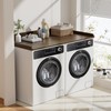 COOLBEBE Washer Dryer Countertop, Solid Wood Washer Dryer Topper with