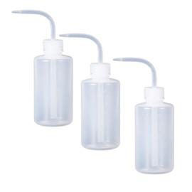 cobalt planet 250ml Wash Bottle, Set of 3 Washing Bottles, Plastic Bottles, Watering Tools, Tattoo Bottles, Squeeze Wash Bottles(Clear White, 250ml, Set of 3)