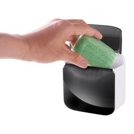 Soap Dish Holder with Lid Soap Box for Shower Bathroom Bathtub Waterproof Dustproof No Drilling Adhesive Include One