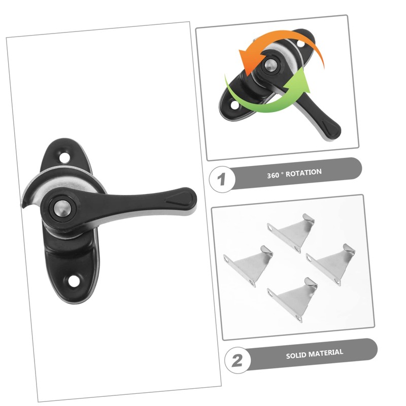 Gadpiparty 4 Sets Sliding Window Lock Durable Sash Locks for