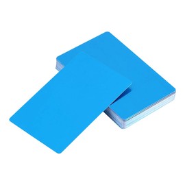 Business Cards, Metal Business Card, Pack of 50, Laser Engraved Business Card, Engraved Aluminium Alloy Blank Cards, Metal Card for Business Office [Blue]