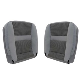 NLQR Front Both Sides Bottom Replacement Seat Covers Cloth Light Gray Compatible with Dodge Ram 1500 2500 3500 4500 5500 2006 2007 2008 2009 2010
