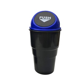 AISIBO Mini Car Auto Garbage Trash Can Automotive Waste Storage Fits Cup Holder for Office Desk Can (Blue)
