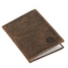 Greenburry 1794-25 Vintage Leather ID Card Holder Handmade, brown, Vintage
