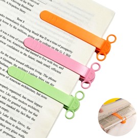 MOTEERLLU 3pcs Silicone Automatic Bookmarks with Pen Insertion, Cute Book Marks Gifts for Reading Women, Men, Kids, Book Lovers, Readers, Unique Book Page Holders & Accessories
